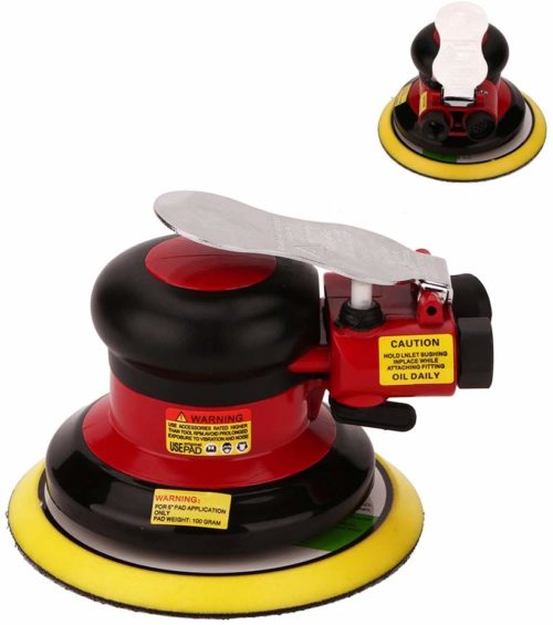 Professional Air Random Orbital Palm Sander, Dual Action Pneumatic Sander