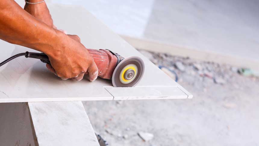 Cut Porcelain Tile Using An Angle Grinder